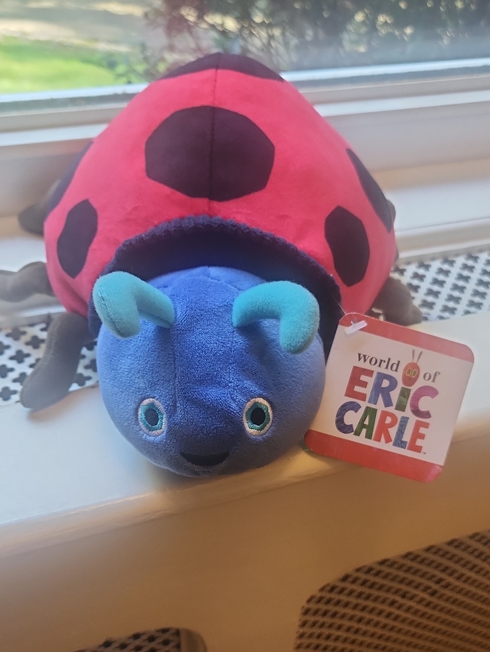NWT.  LADY BUG STUFFED ANIMAL WITH EMBROIDERED EYES AND MOUTH - CHILD SAFE.